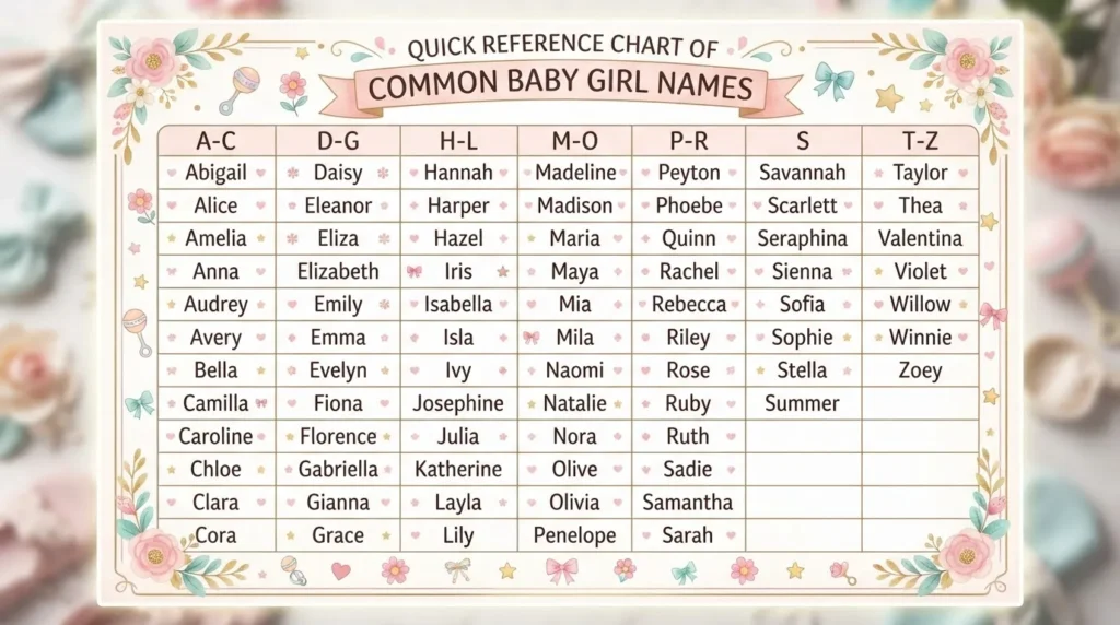 Modern and trendy baby girl names