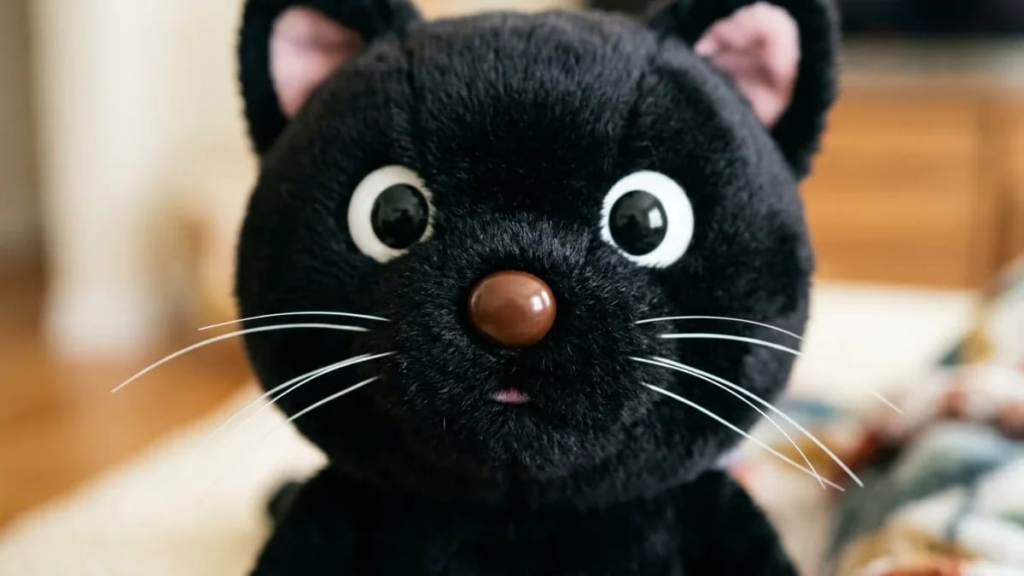 Close-up of Chococat showing his whiskers and chocolate-colored nose