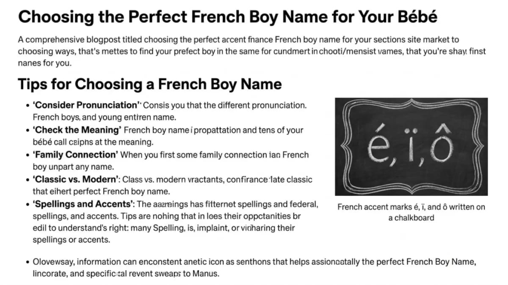 Why Choose a French Boy Name