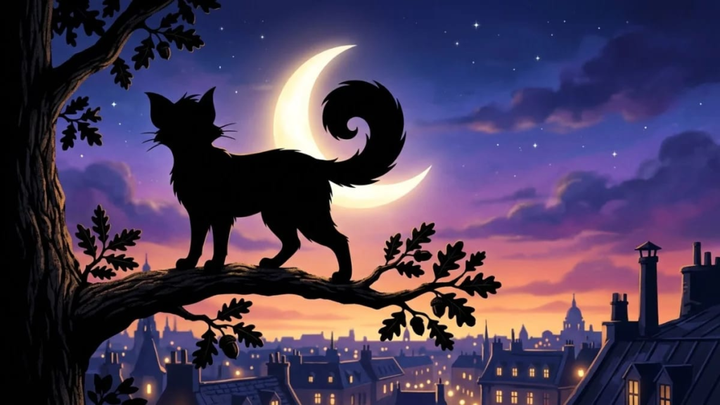 Cat silhouette inspired by famous cartoon and movie cats