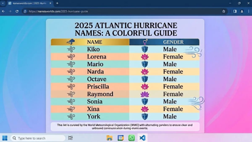 Official 2025 Hurricane Names: The Complete Eastern Pacific List