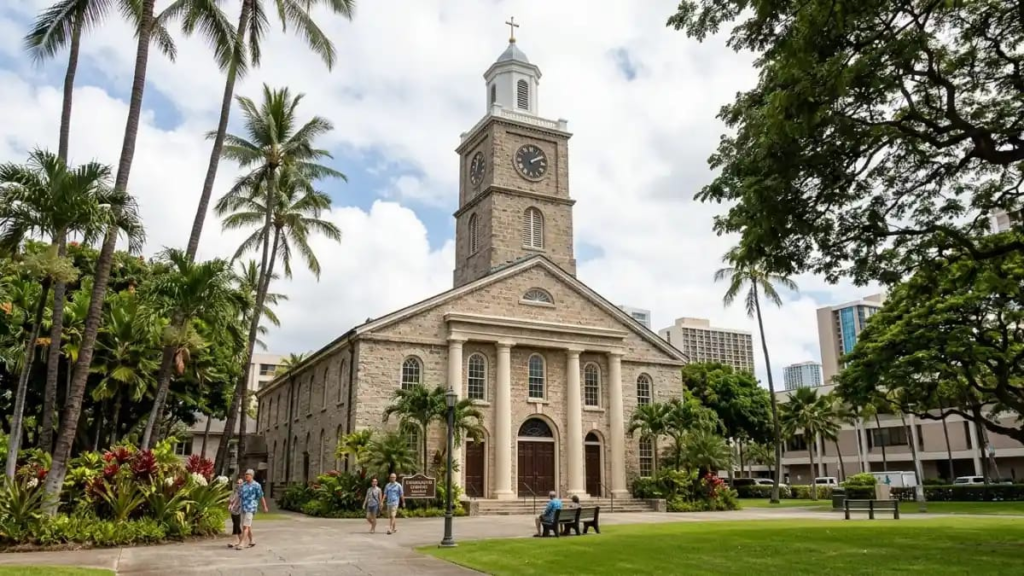 Historic Hawaiian church built during the missionary era"