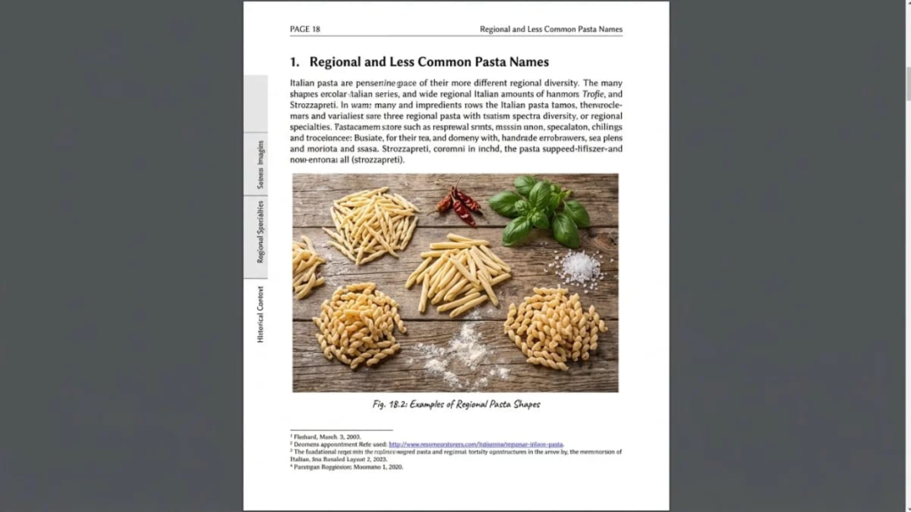 Regional and Less Common Pasta Names