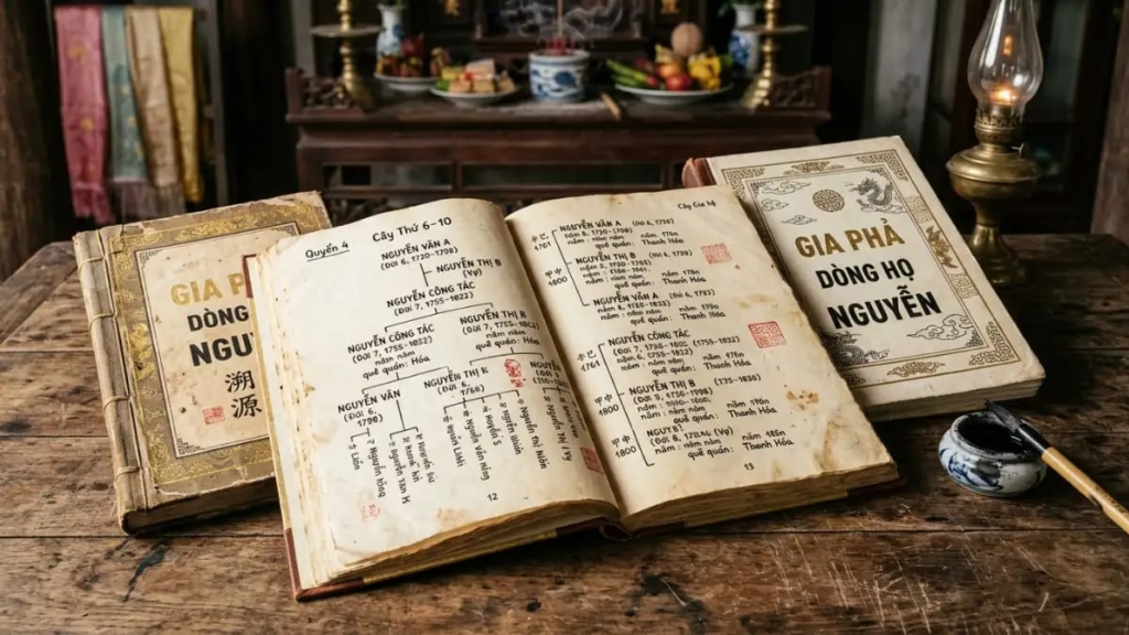 Vietnamese-American family proudly sharing their Vietnamese last names and traditions abroad