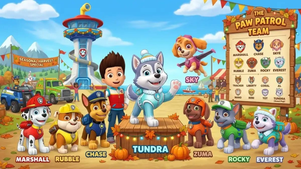 Rex, Liberty and the Mighty Twins Tuck and Ella, Paw Patrol dog names
