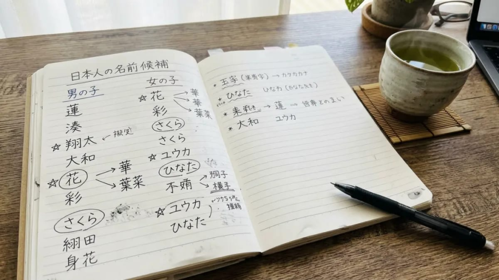 Japanese-names-notebook