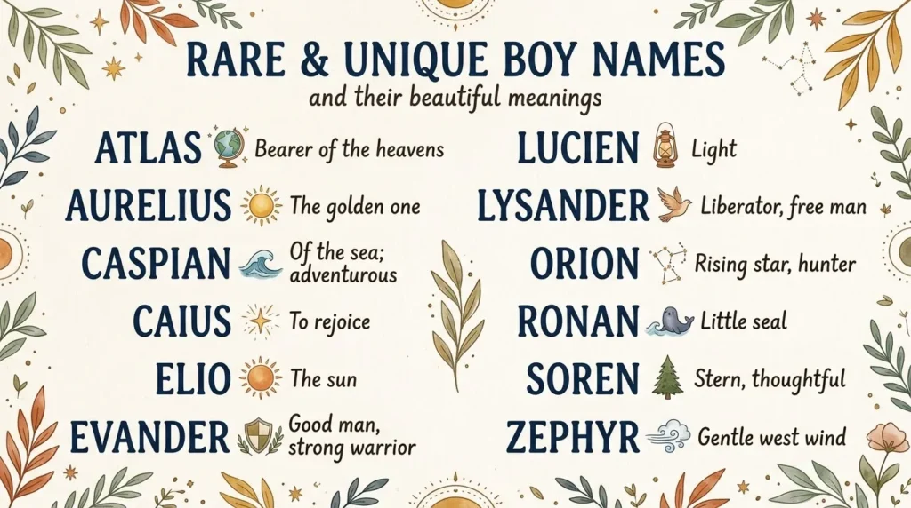 Rare and Uncommon Boy Names